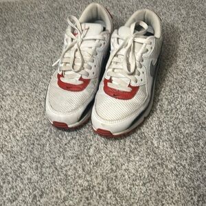 Nike White and Red Sneakers